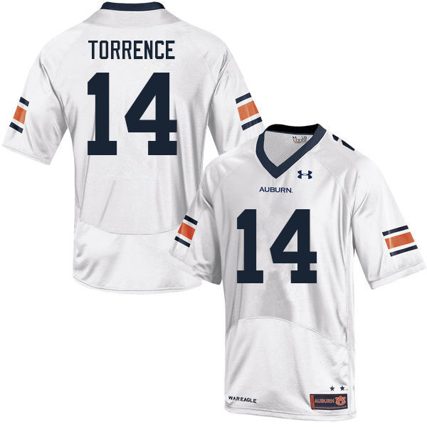 Auburn Tigers Men's Ro Torrence #14 White Under Armour Stitched College 2021 NCAA Authentic Football Jersey TOH7074BZ